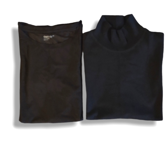 2 Women's Black T-Shirts, XS,S - Picture 1 of 5